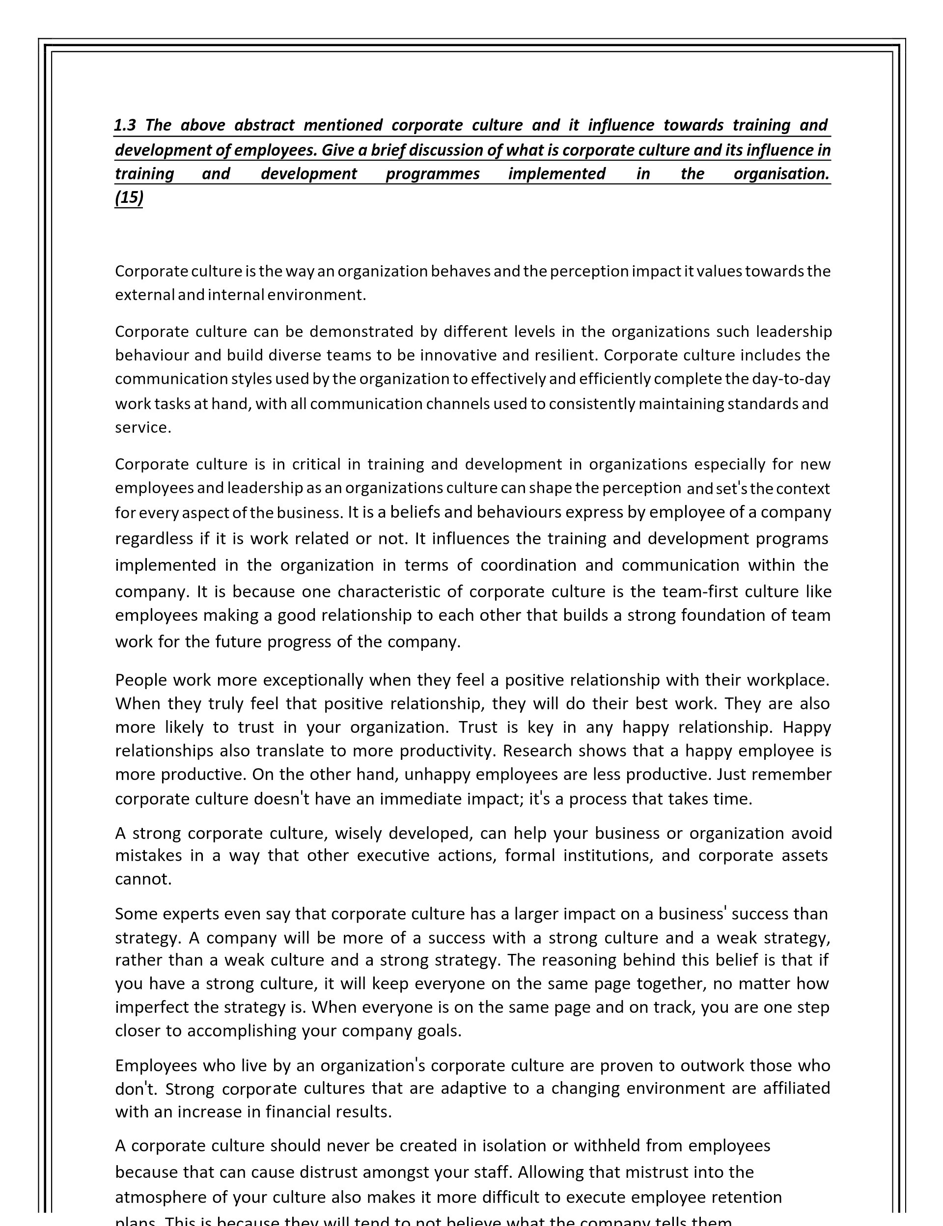 1.3 The above abstract mentioned corporate