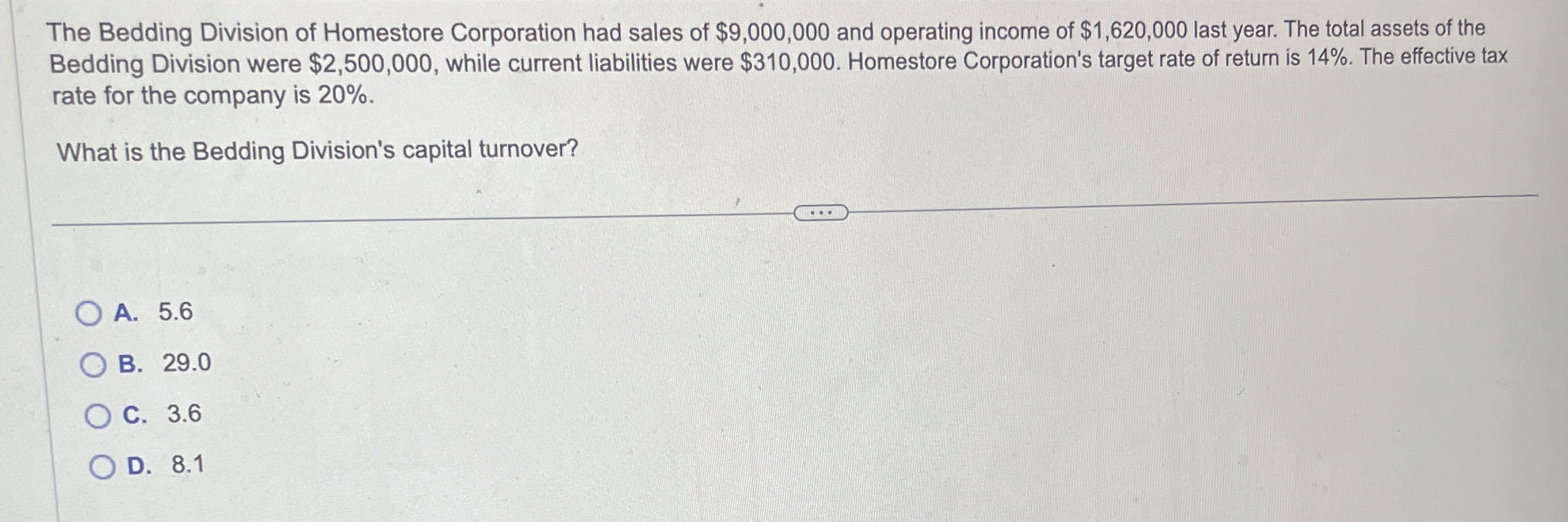 The Bedding Division of Homestore Corporation had