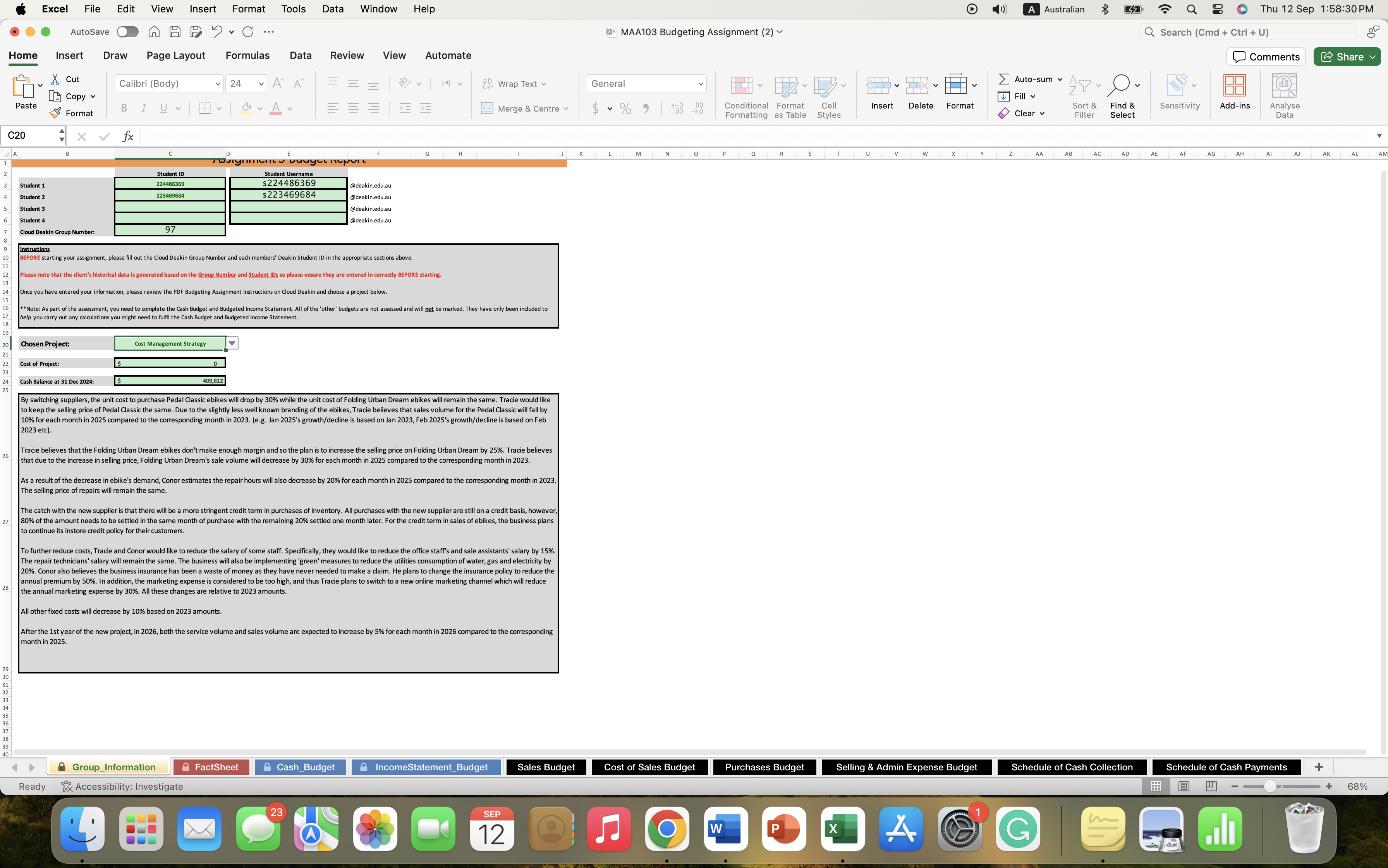 Excel File Edit View Insert Format Tools Data