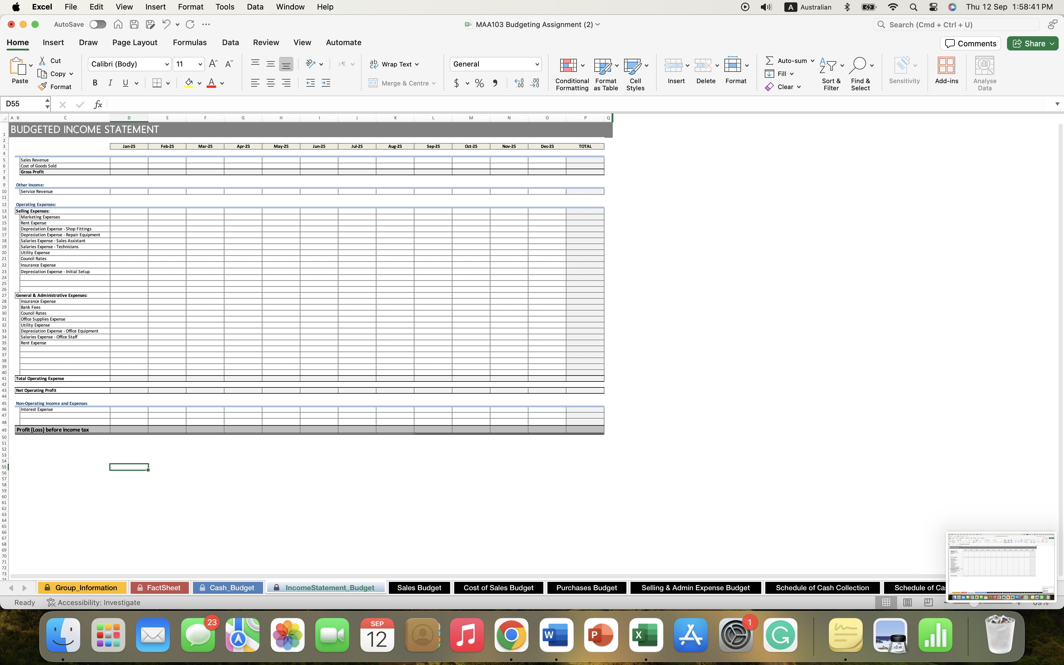 Excel File Edit View Insert Format Tools Data