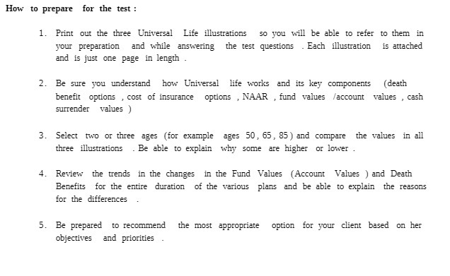 How to prepare for the test : 1. Print out the