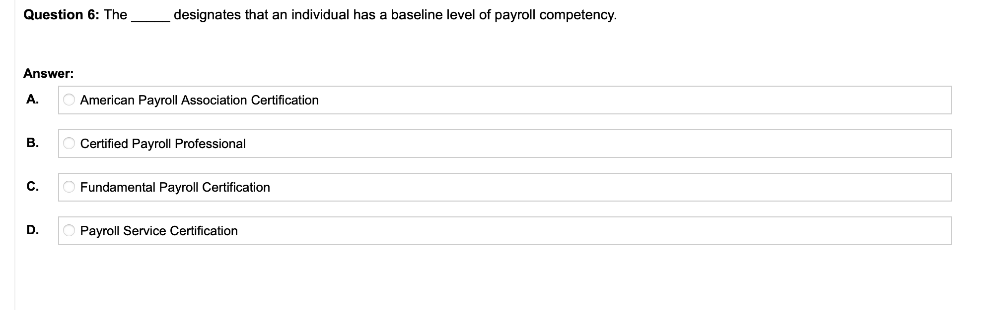 Question 1: The Fair Labor Standards Act requires
