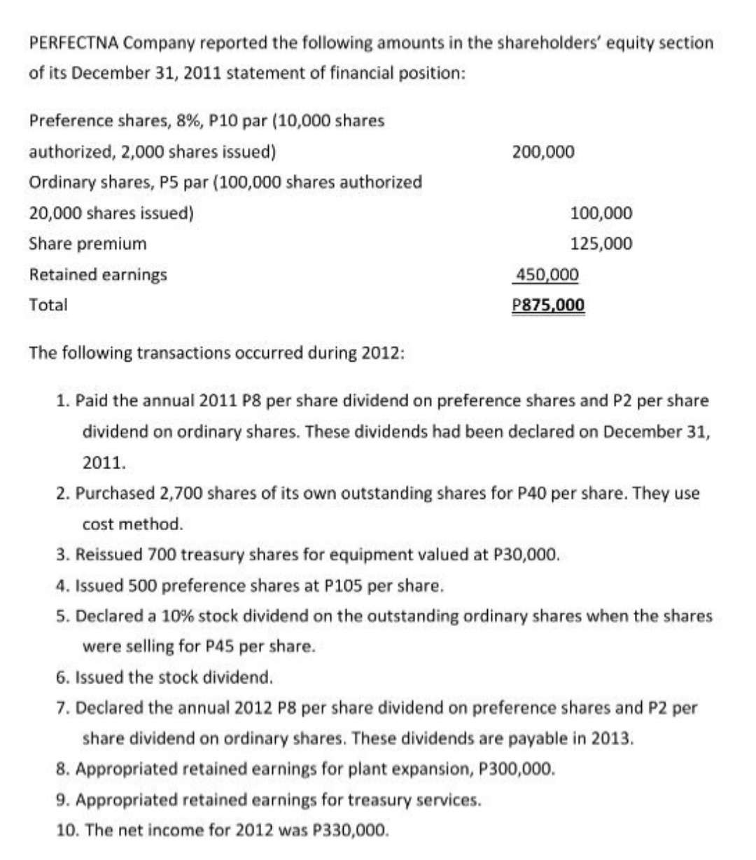 Required: Prepare a statement of changes in