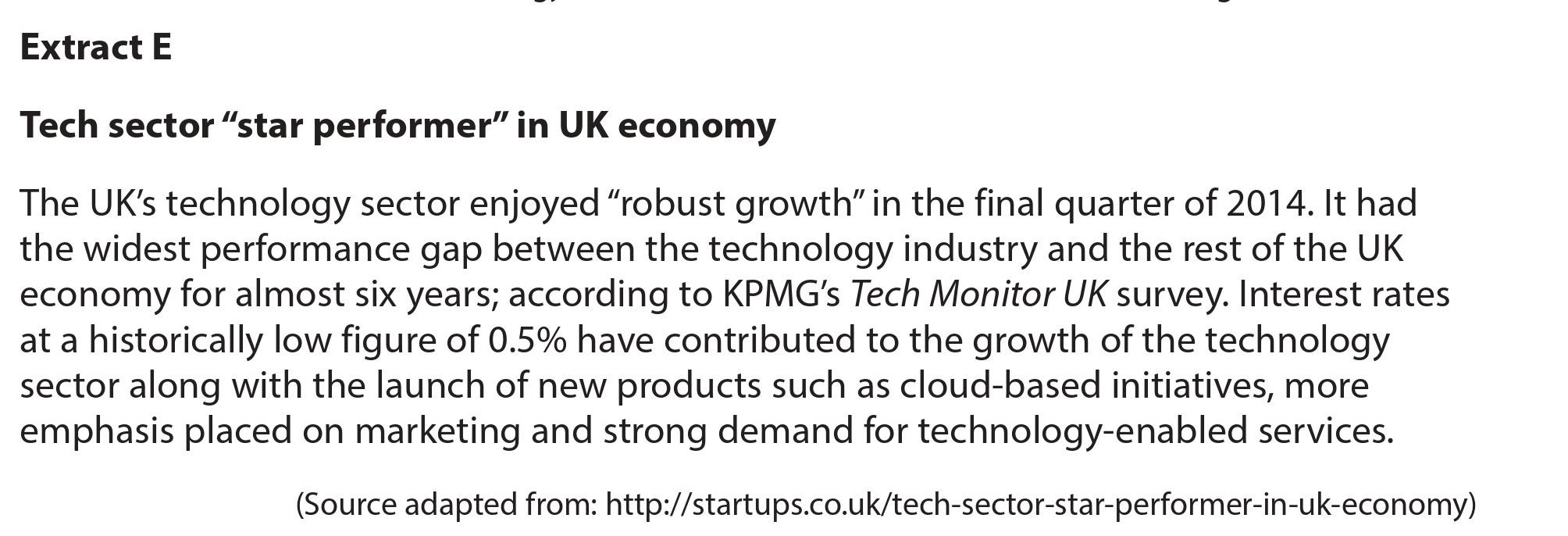 -Using Extract E, assess whether or not interest