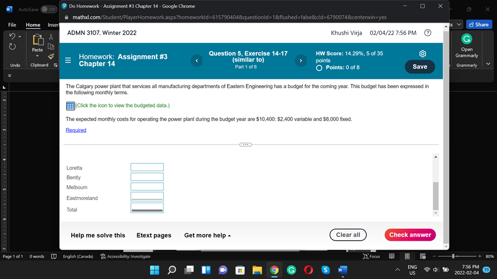 Assignments P Do Homework - Assignment #3 Chapter