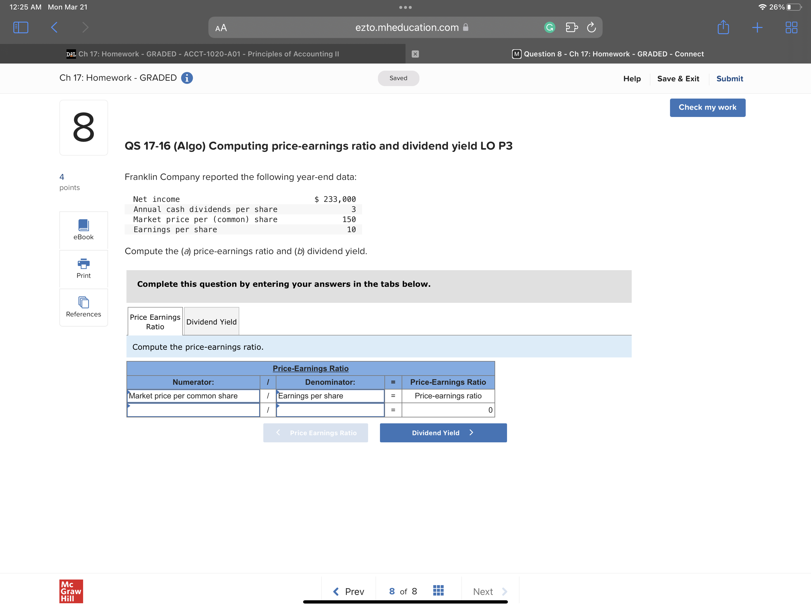 12:25 AM Mon Mar 21 ezto.mheducation.com G E}: