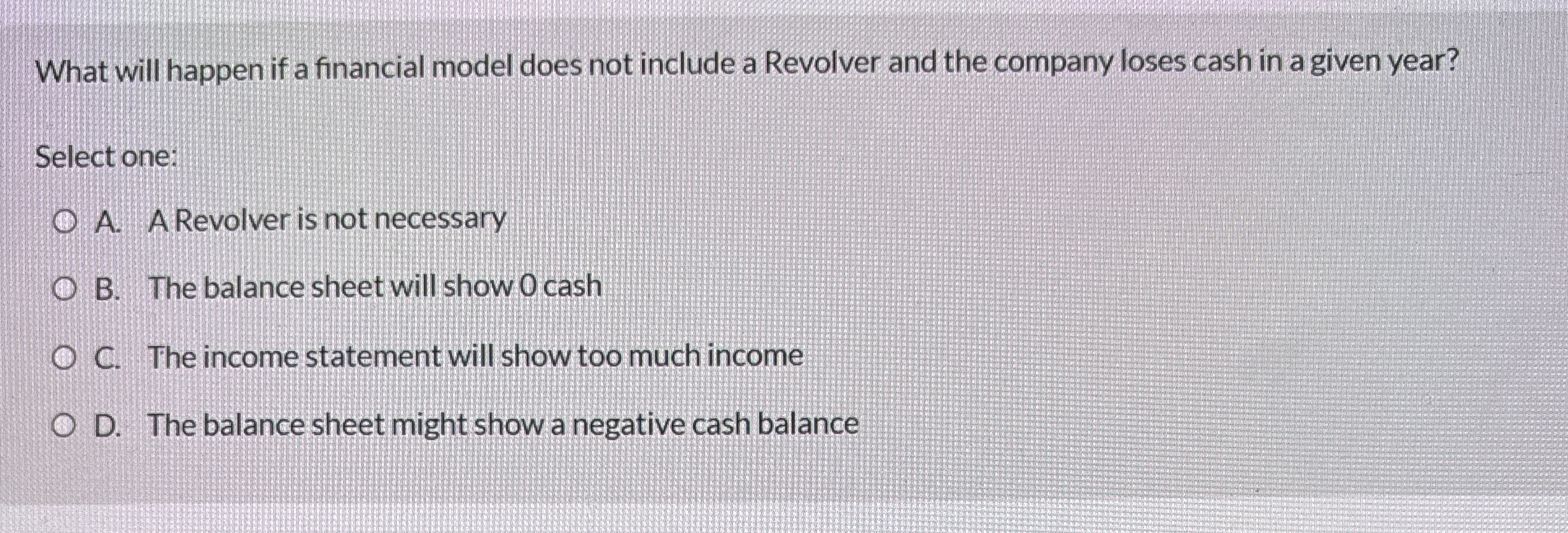 What will happen if a financial model does not