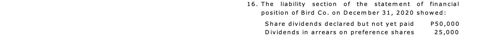 16. The liability section of the statement of