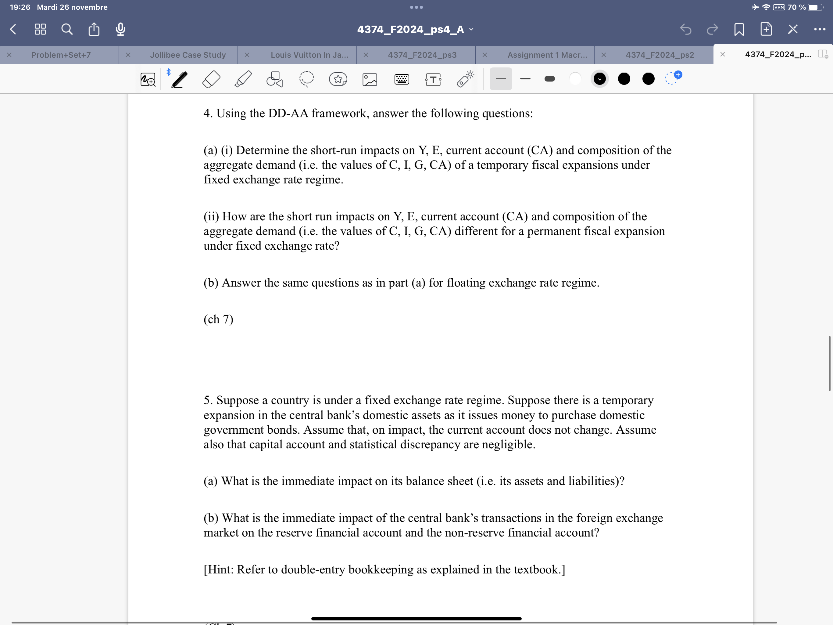 4 . Using the DD - AA framework, answer the