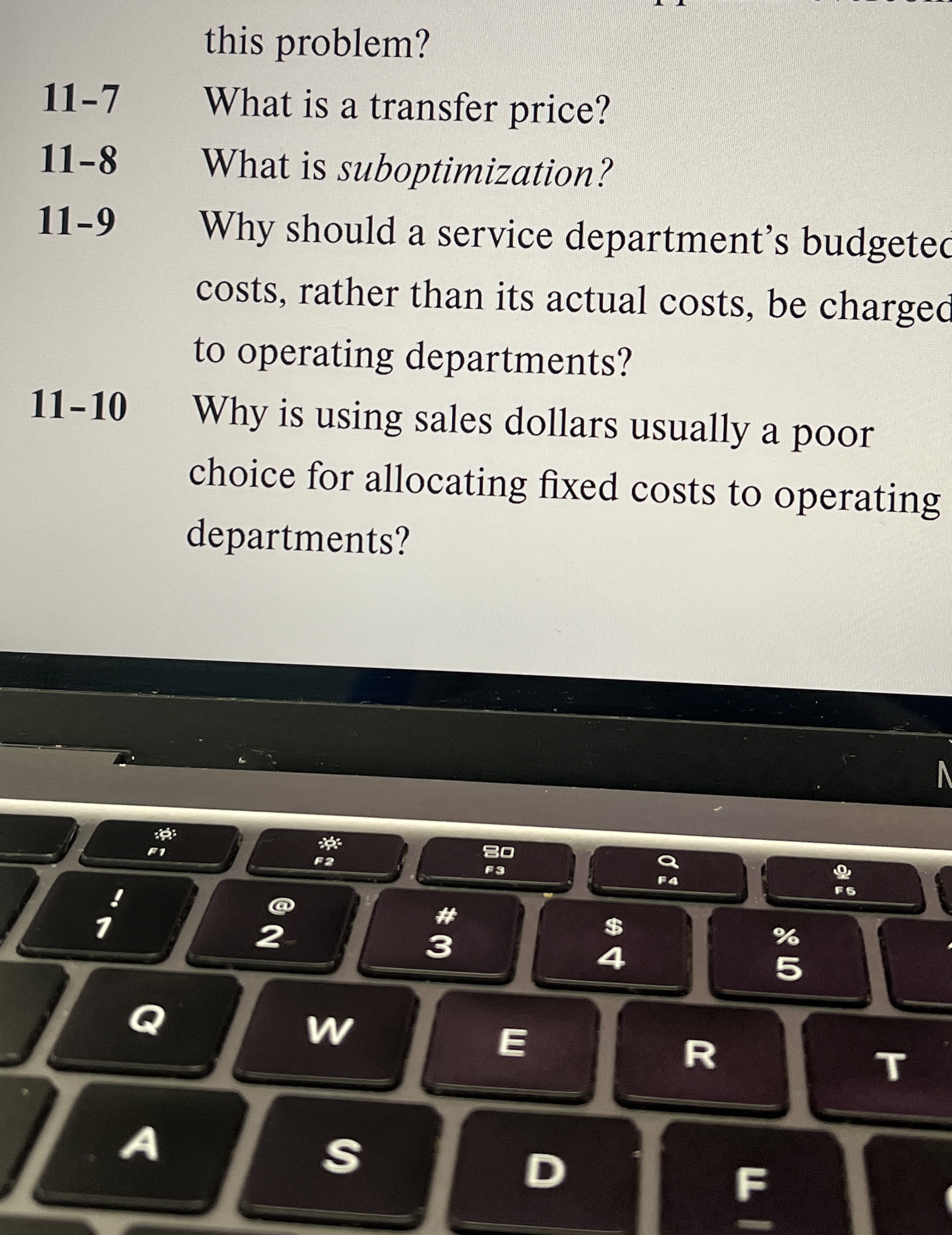 this problem? 1 1 - 7 What is a transfer price? 1