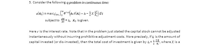 5. Consider the following q problem in continuous