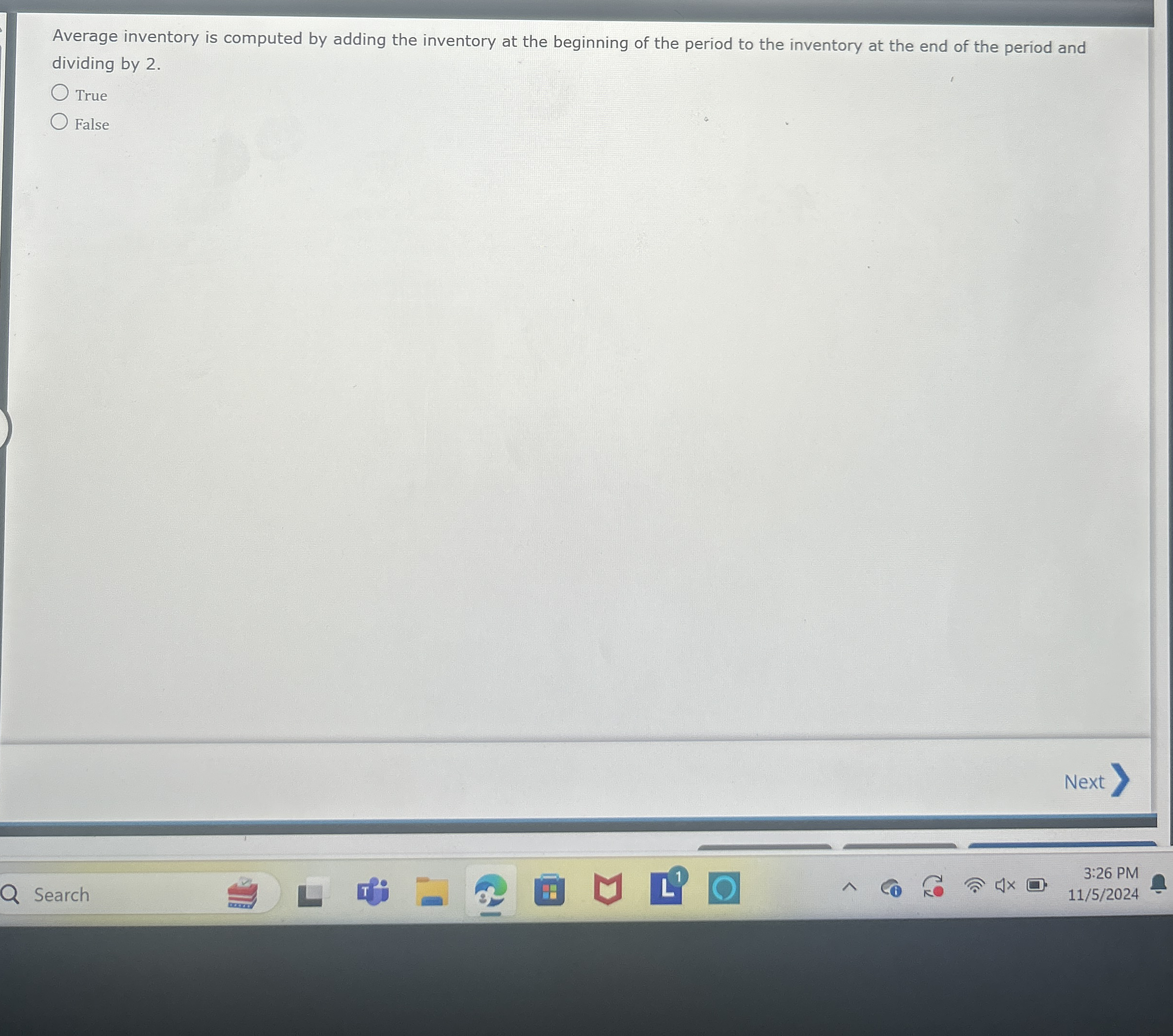 Average inventory is computed by adding the
