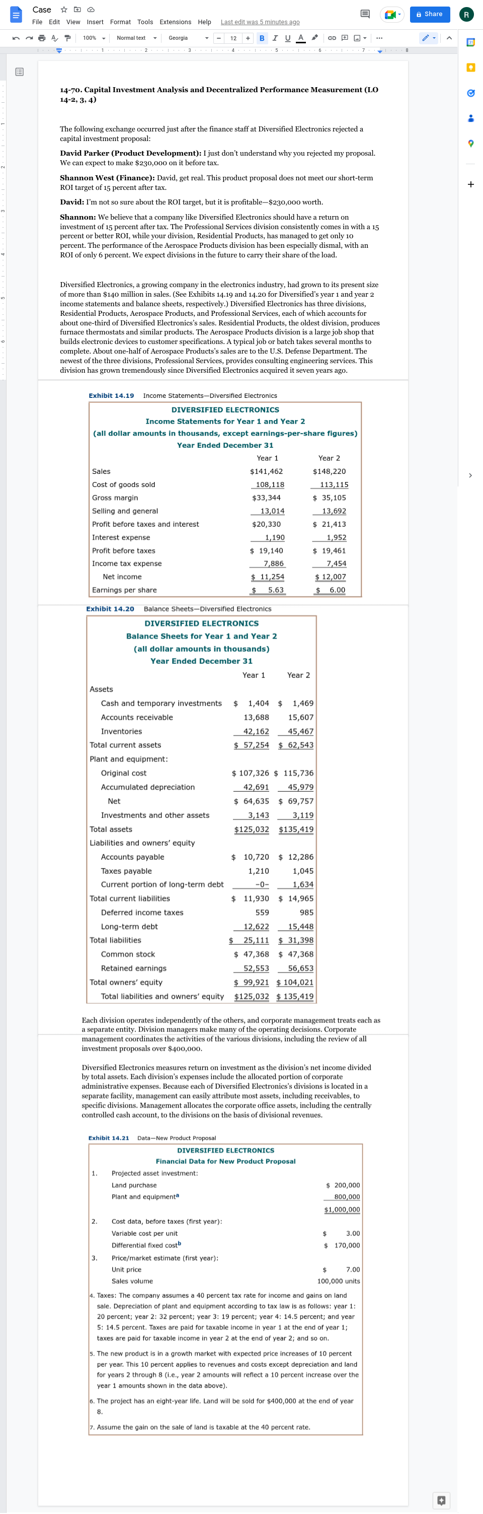 Case * Share File Edit View Insert Format Tools