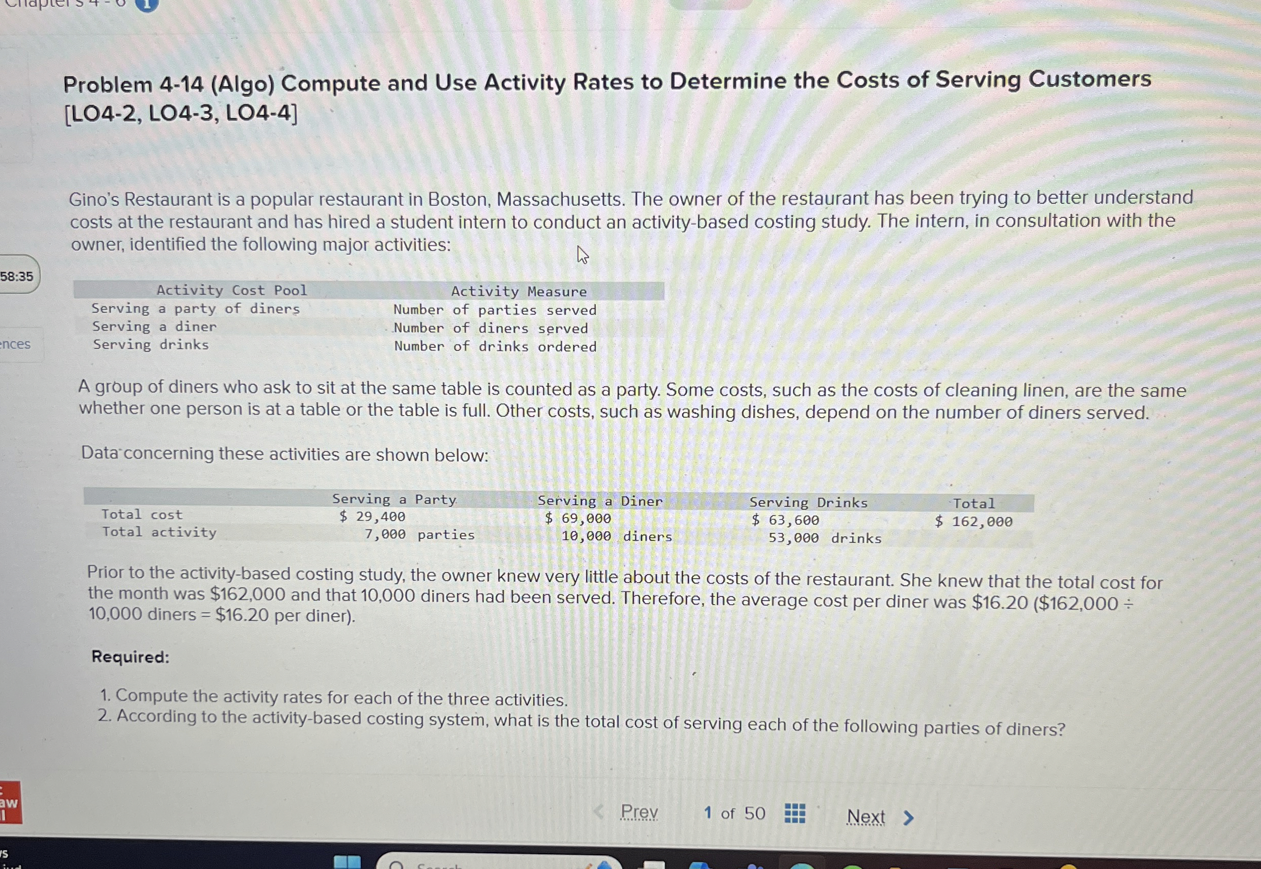 Problem 4 - 1 4 ( Algo ) Compute and Use Activity