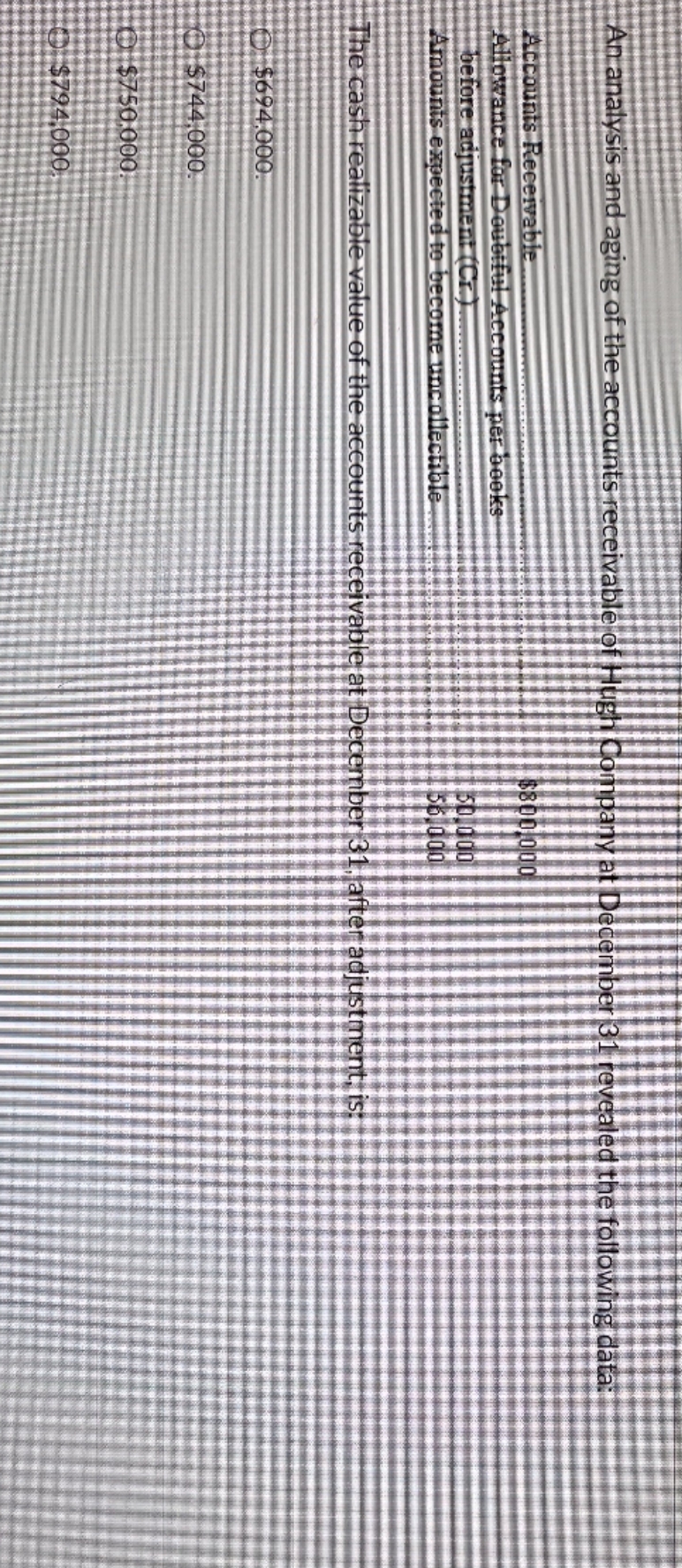 please help. thank you An analysis and aging of