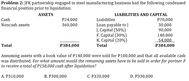 Problem 2: JFK partnership engaged in steel