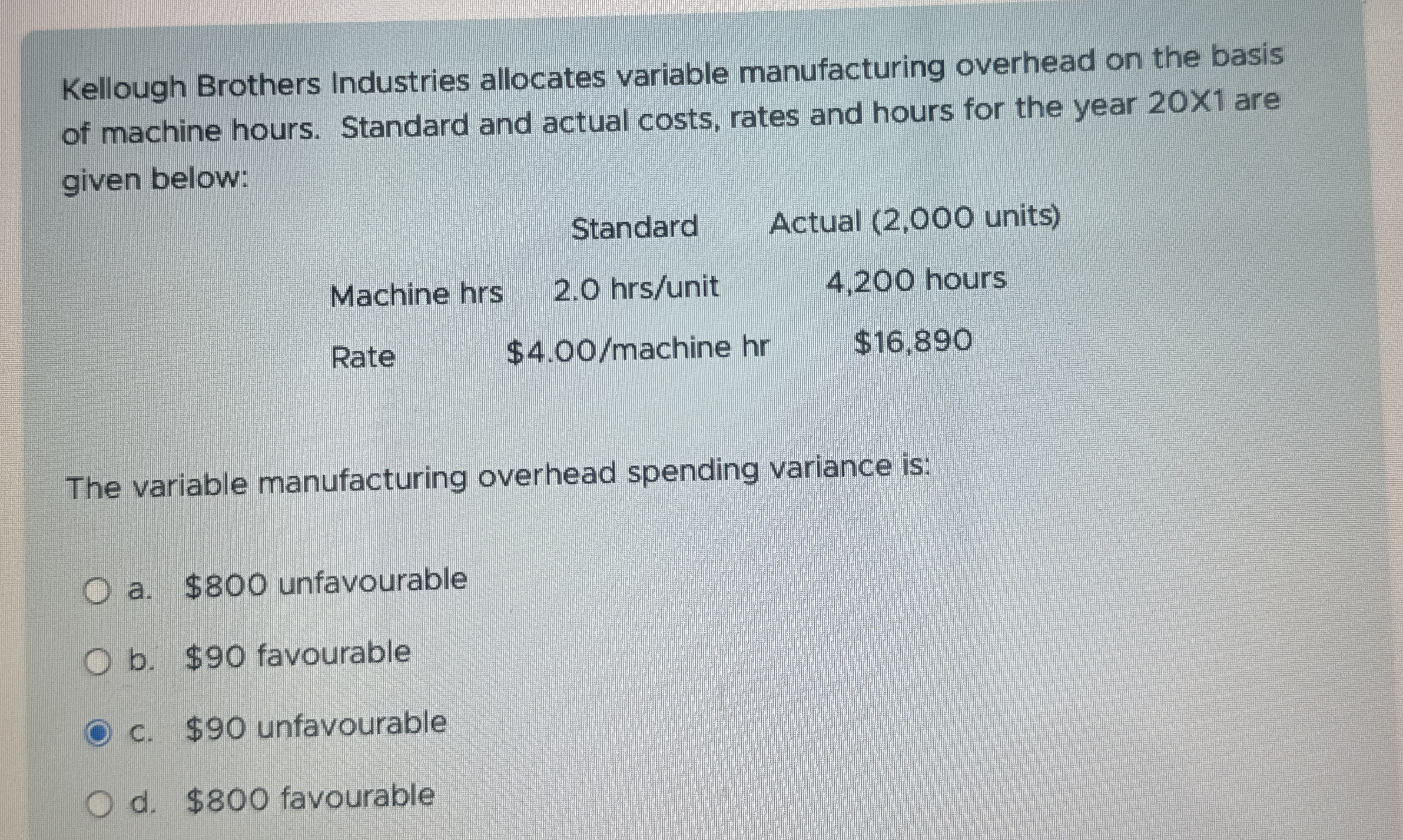 Kellough Brothers Industries allocates variable