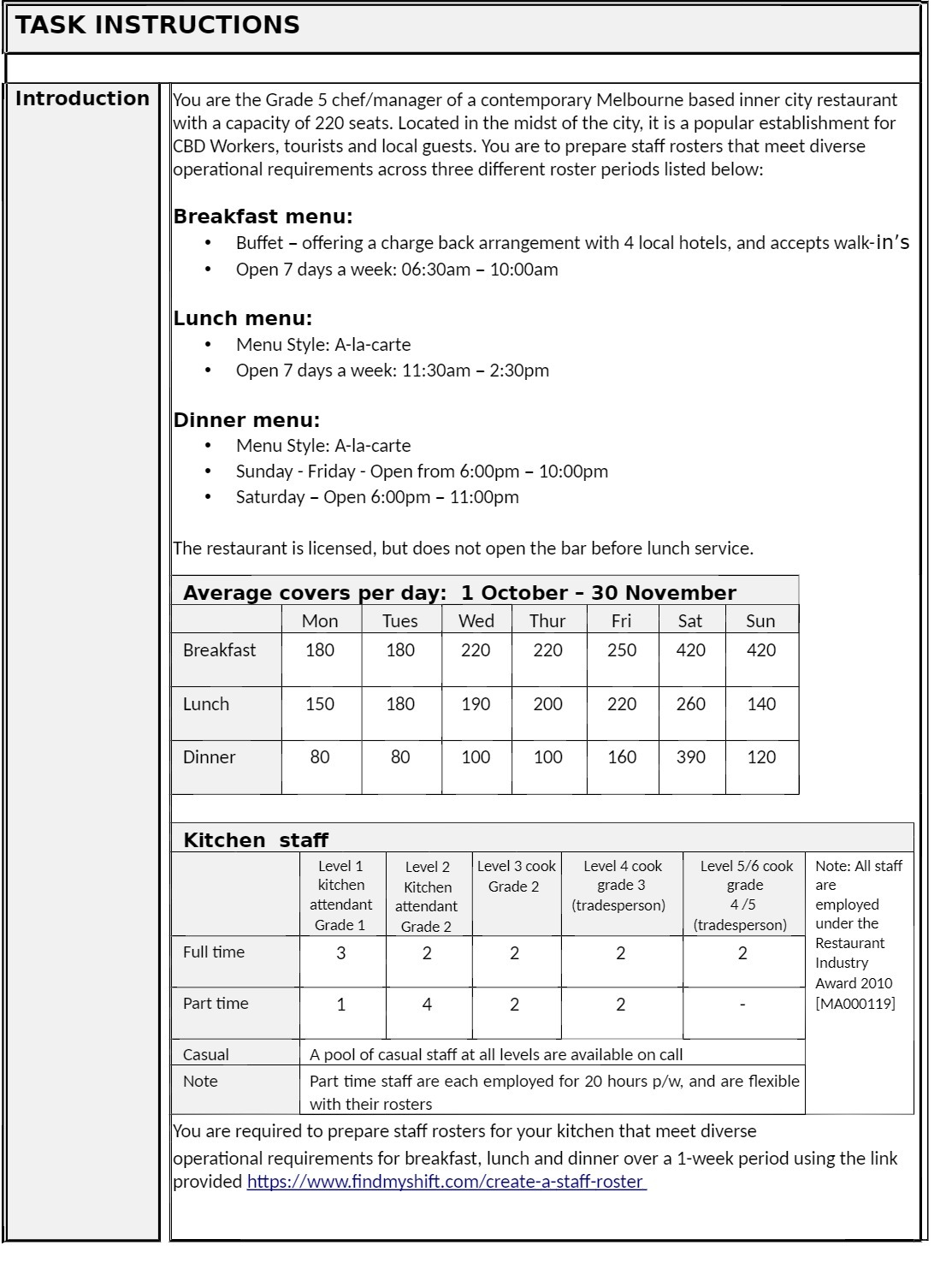 l TASK INSTRUCTIONS I Introduction You are the