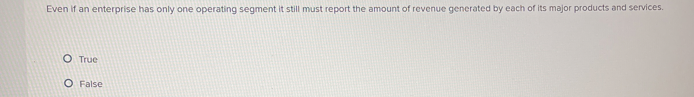 Even if an enterprise has only one operating