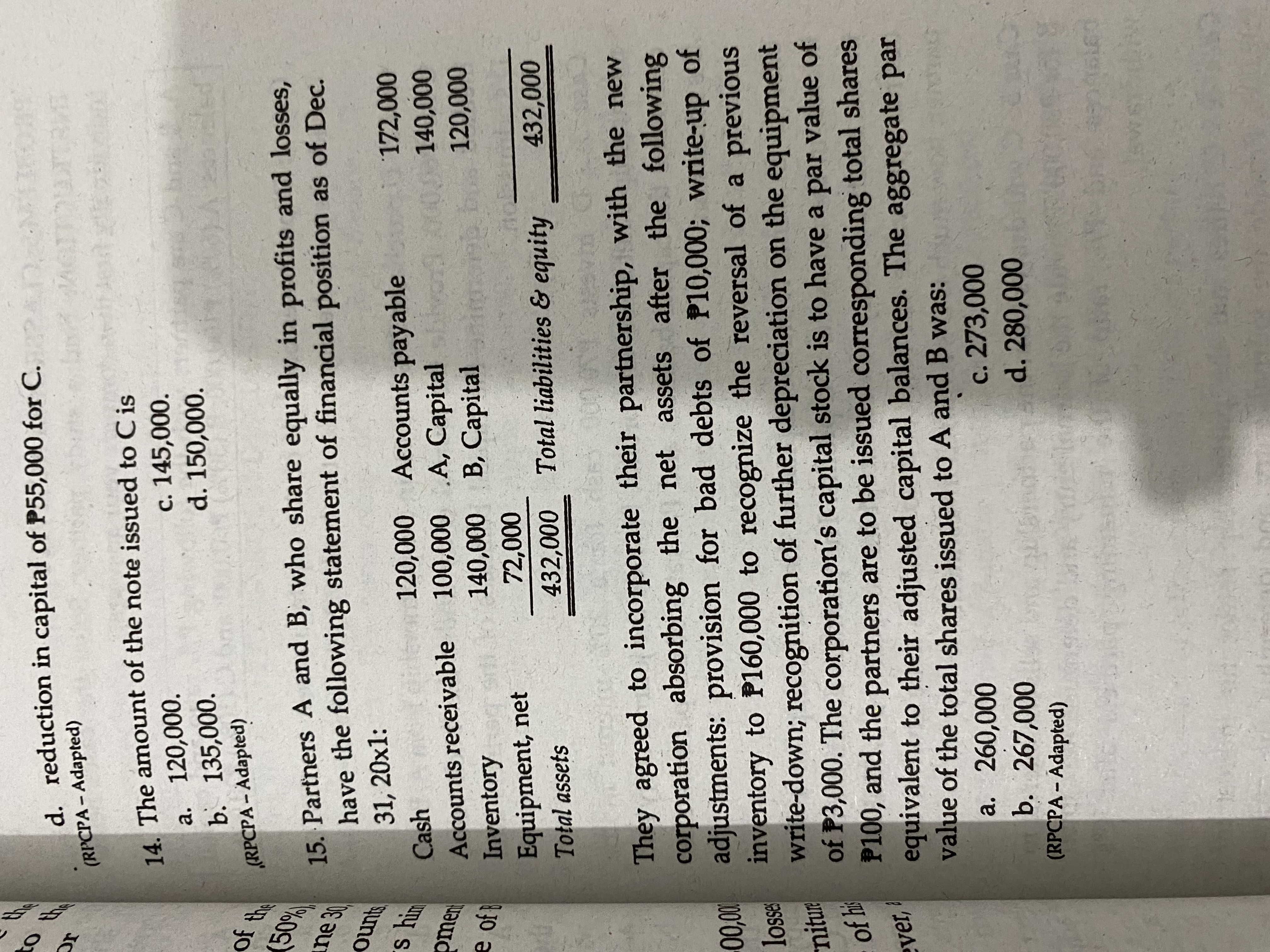S interest. PROBLEM 4: MULTIPLE CHOICE -