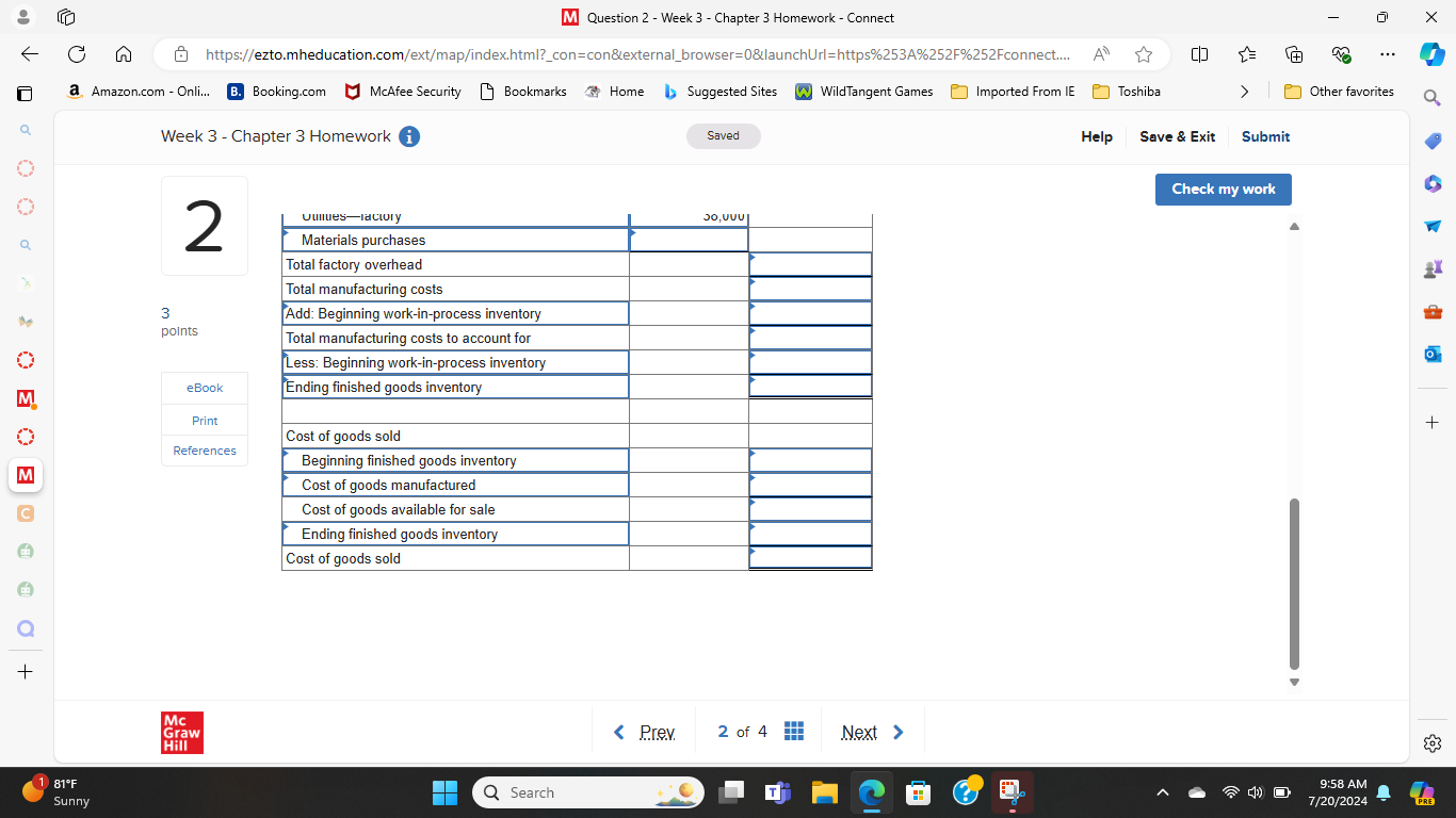 M Question 2 - Week 3 - Chapter 3 Homework -