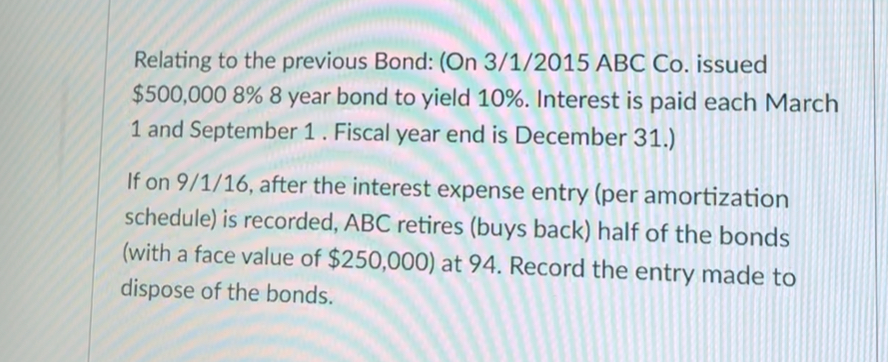 Relating to the previous Bond: ( On 3 / 1 / 2 0 1