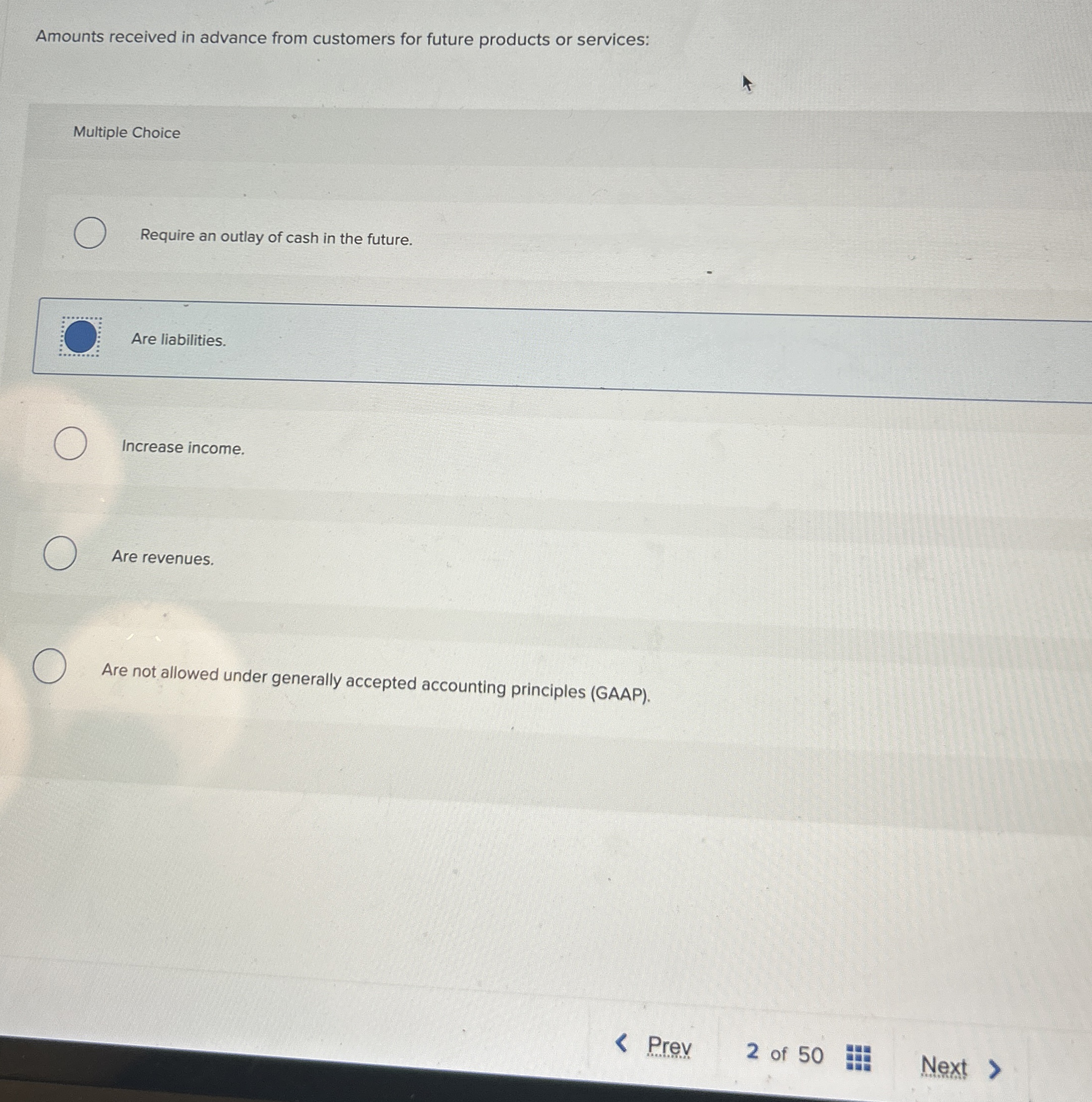 Amounts received in advance from customers for