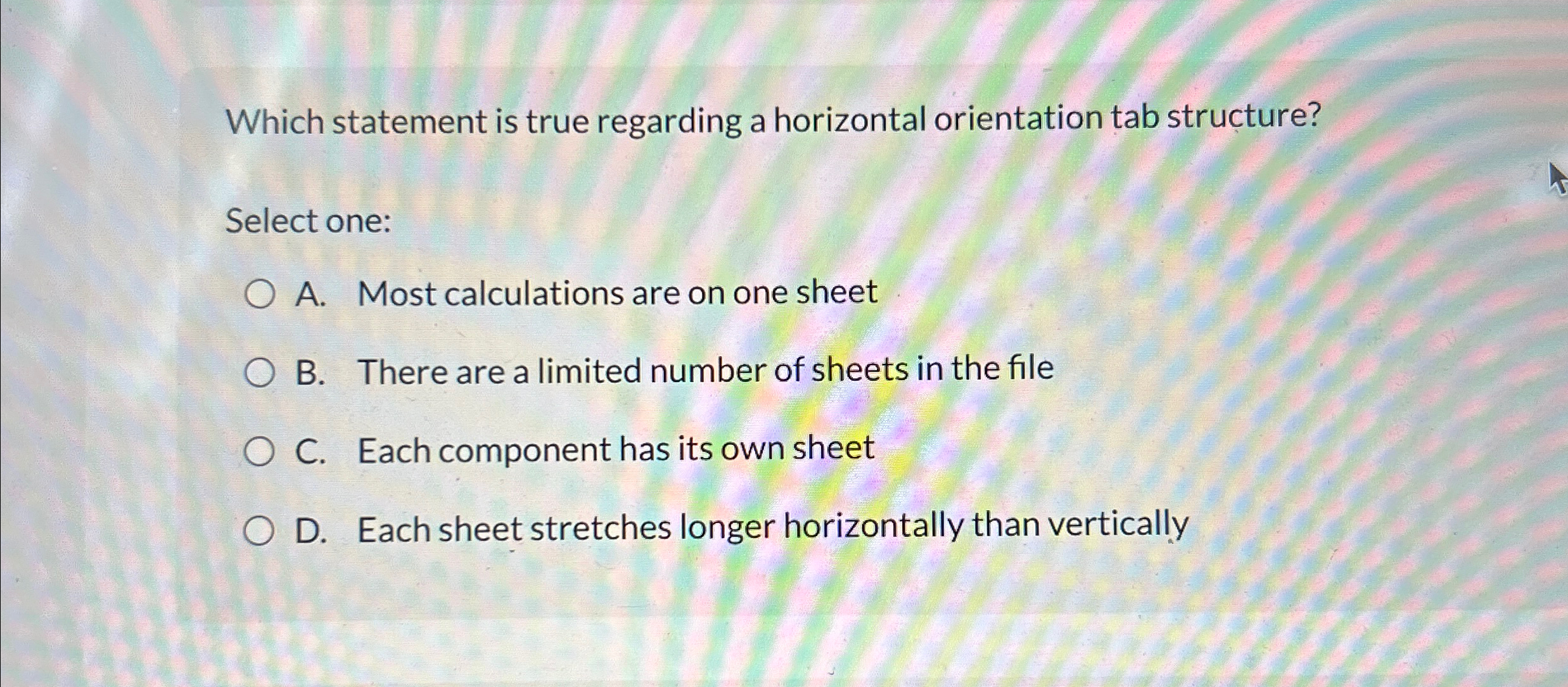 Which statement is true regarding a horizontal