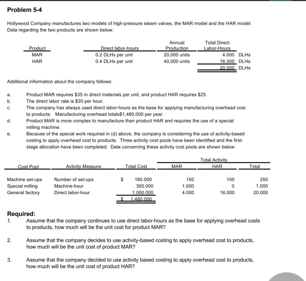 5 PROBLEMS Problem 5-1 Norman Company has the