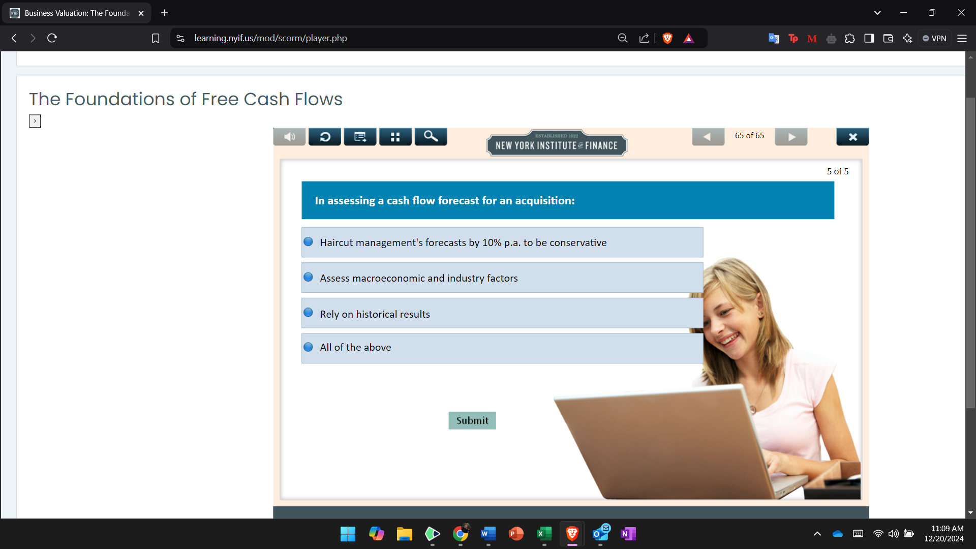 answer this [ Business Valuation: The Found o+ S