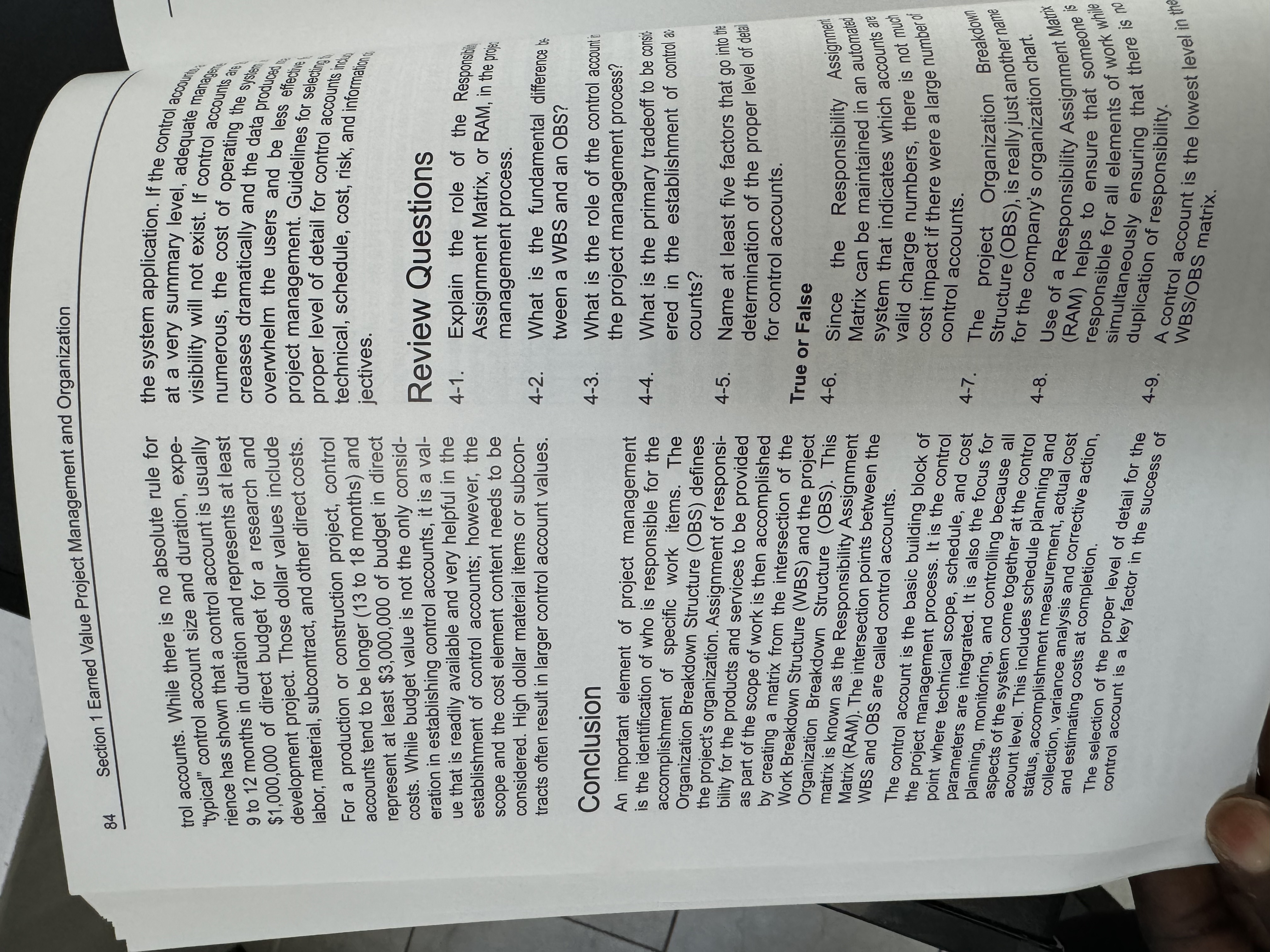 A control account is an intersection between an