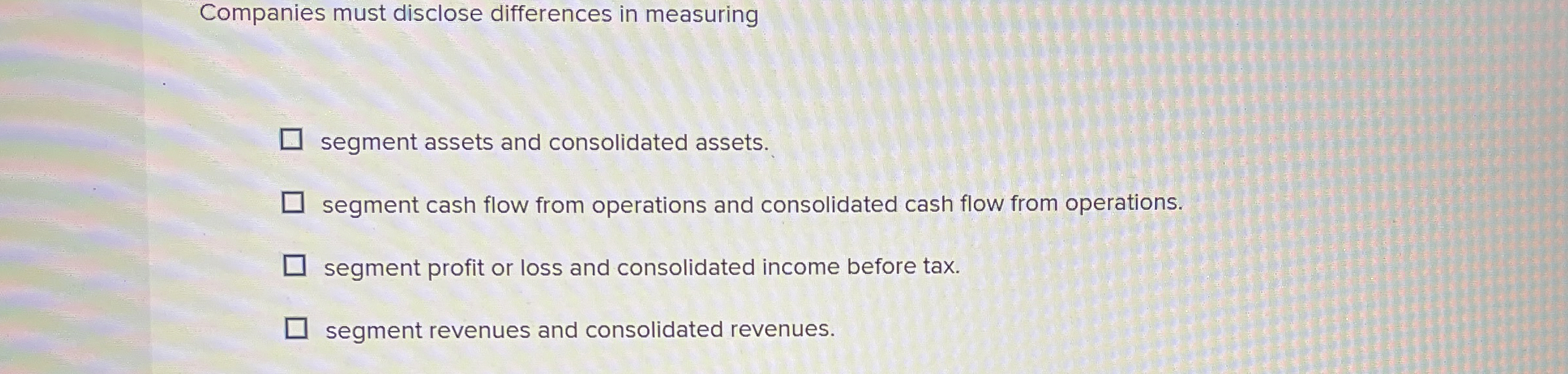 Companies must disclose differences in measuring