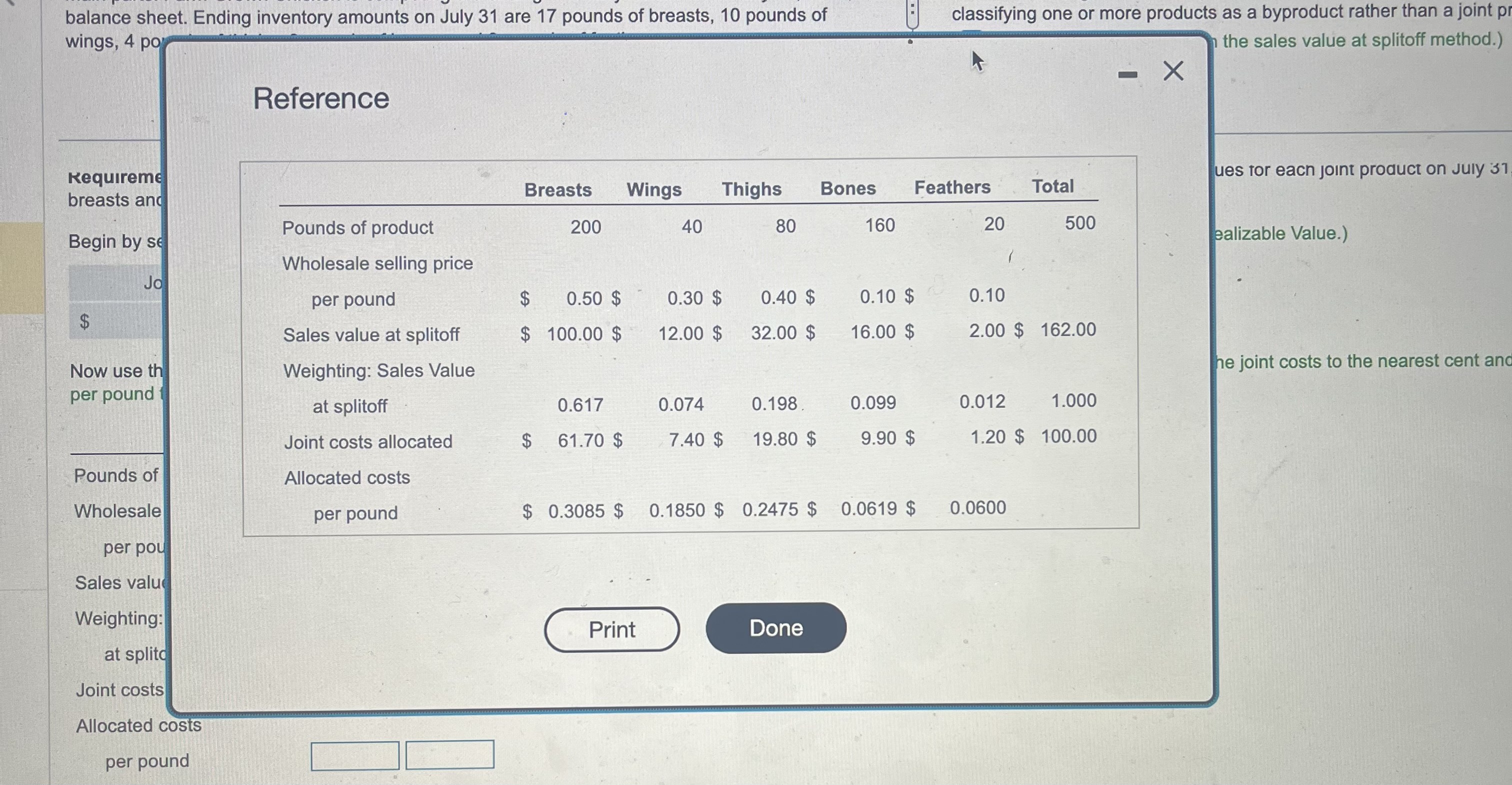 Chapter 17 - Homework Question 3, E17-22 (similar