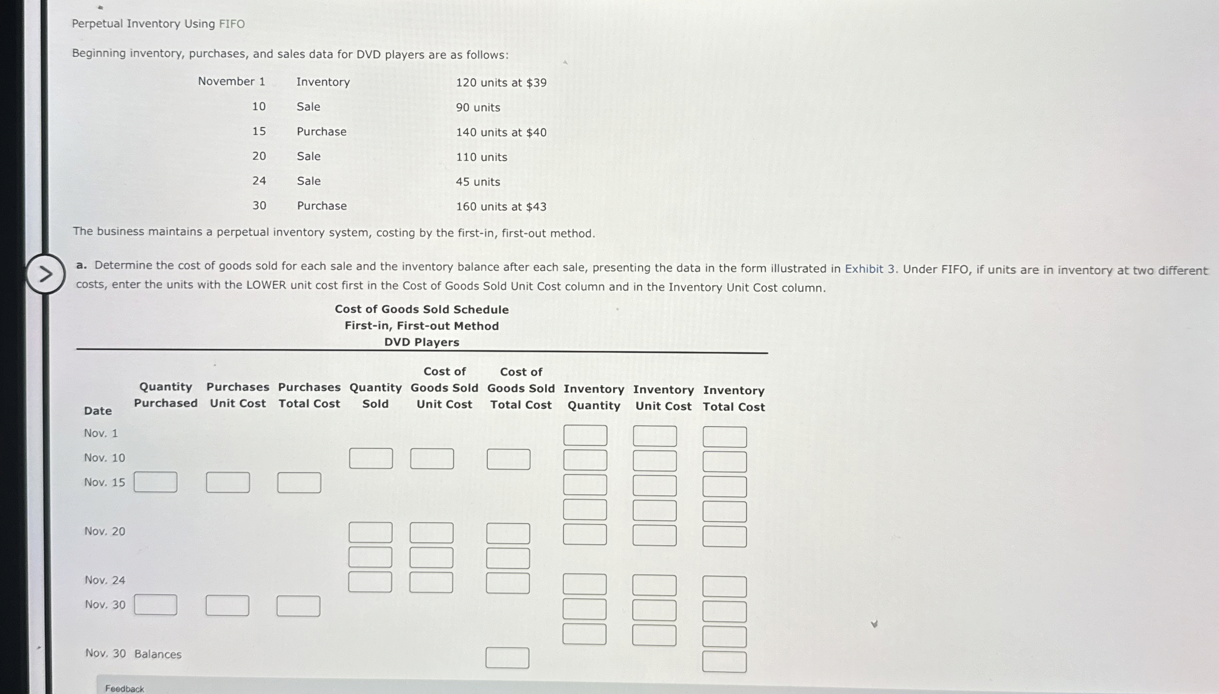 Perpetual Inventory Using FIFO Beginning