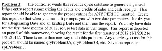 Problem 3 : The controller wants this revenue