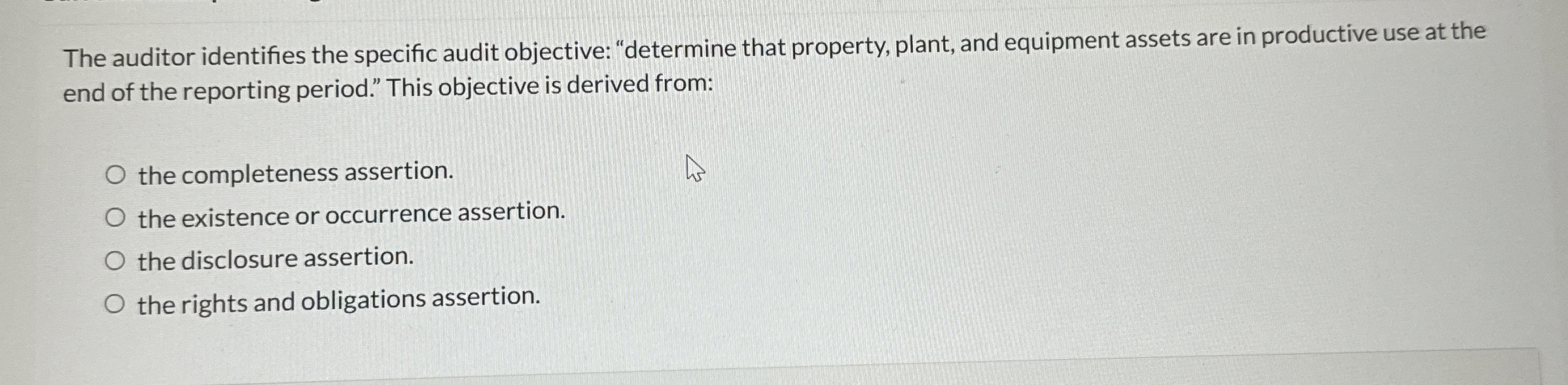 The auditor identifies the specific audit