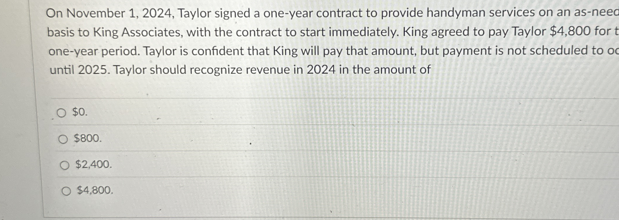 On November 1 , 2 0 2 4 , Taylor signed a one -