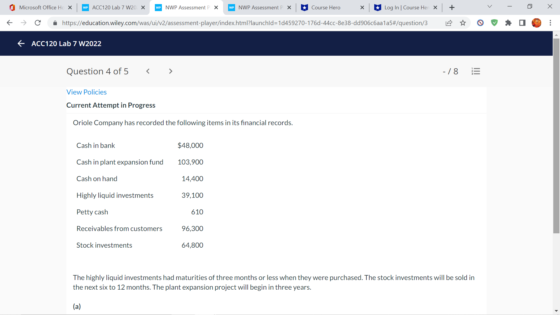 Microsoft Office Ho X WP ACC120 Lab 7 W20. X WP