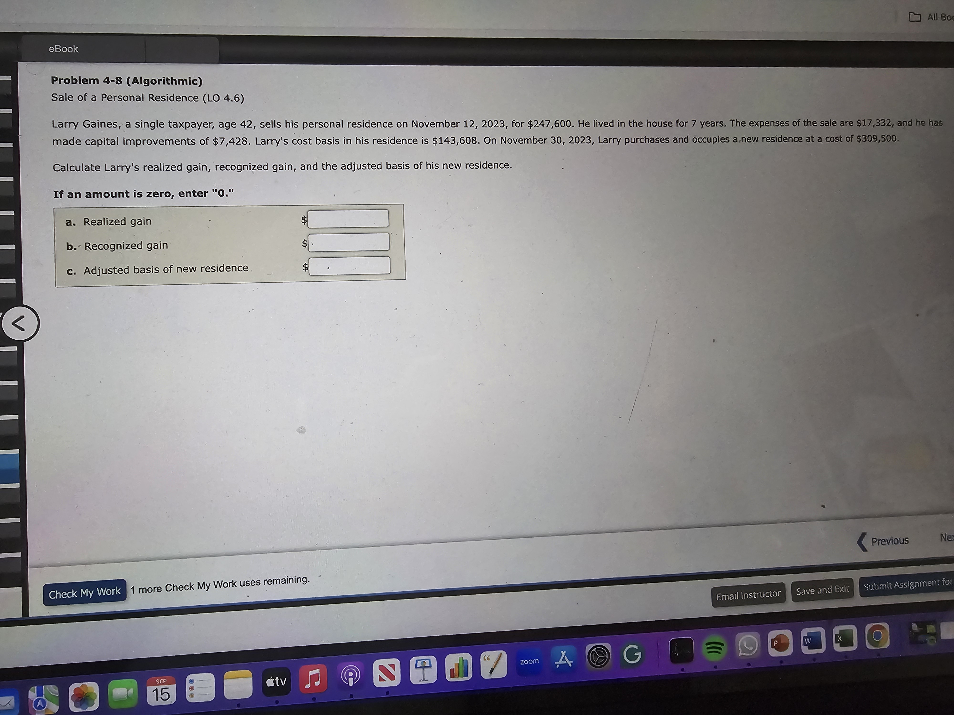 eBook Problem 4-14 (Algorithmic) All Bookmark