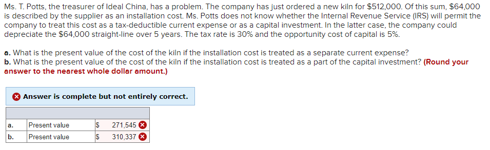 Ms. T. Potts, the treasurer of Ideal China, has a