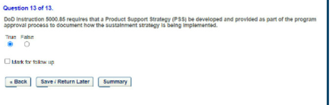 Question 13 of 13. DoD Instruction 5090.$5