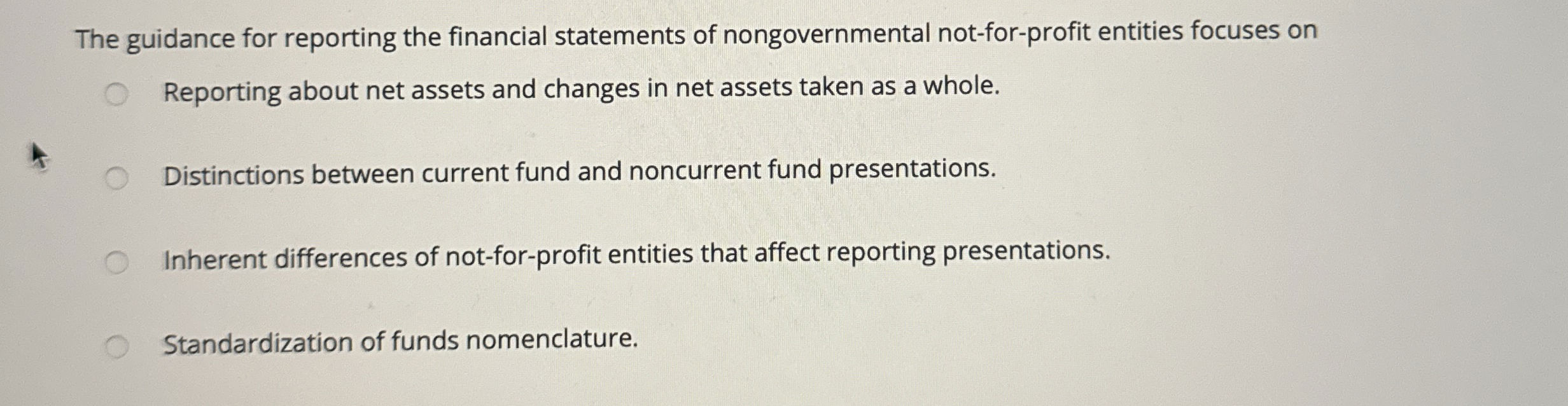 The guidance for reporting the financial