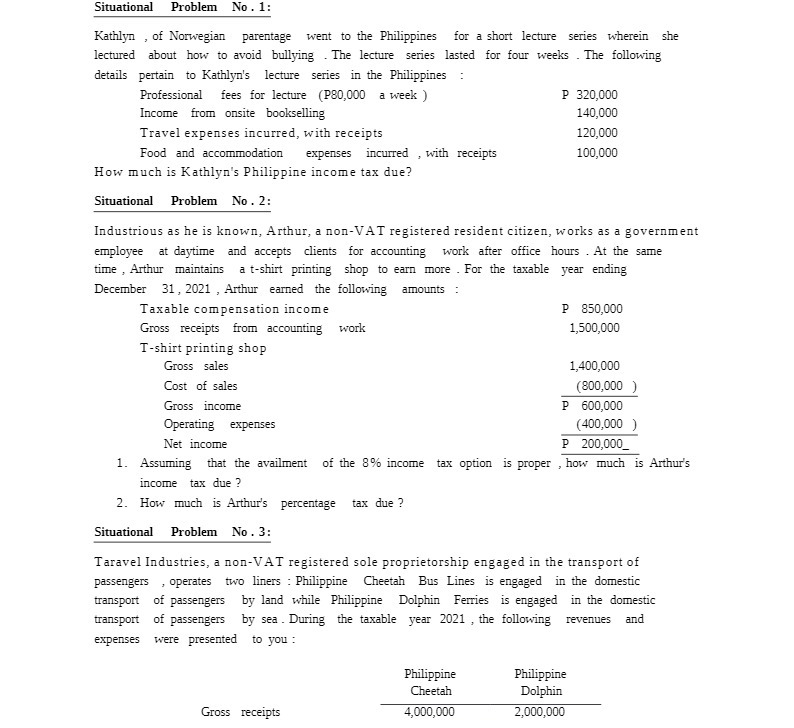 Situational Problem No . 1: Kathlyn , of