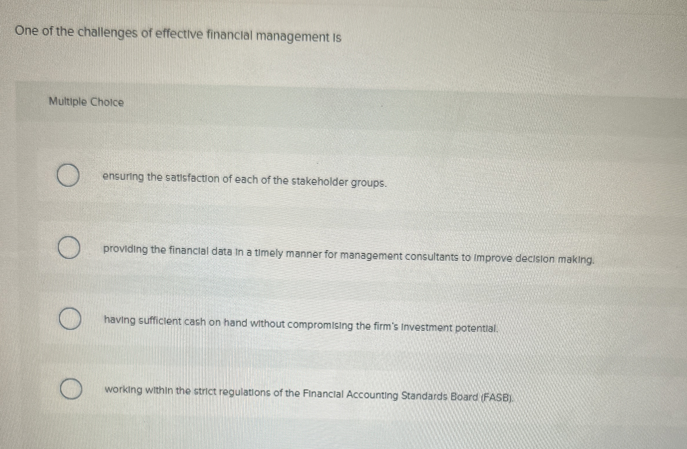 Multiple Cholce Question Various state agencies