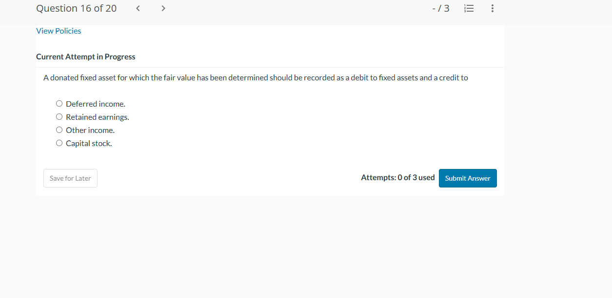 Current Attempt i n Progress A donated fixed