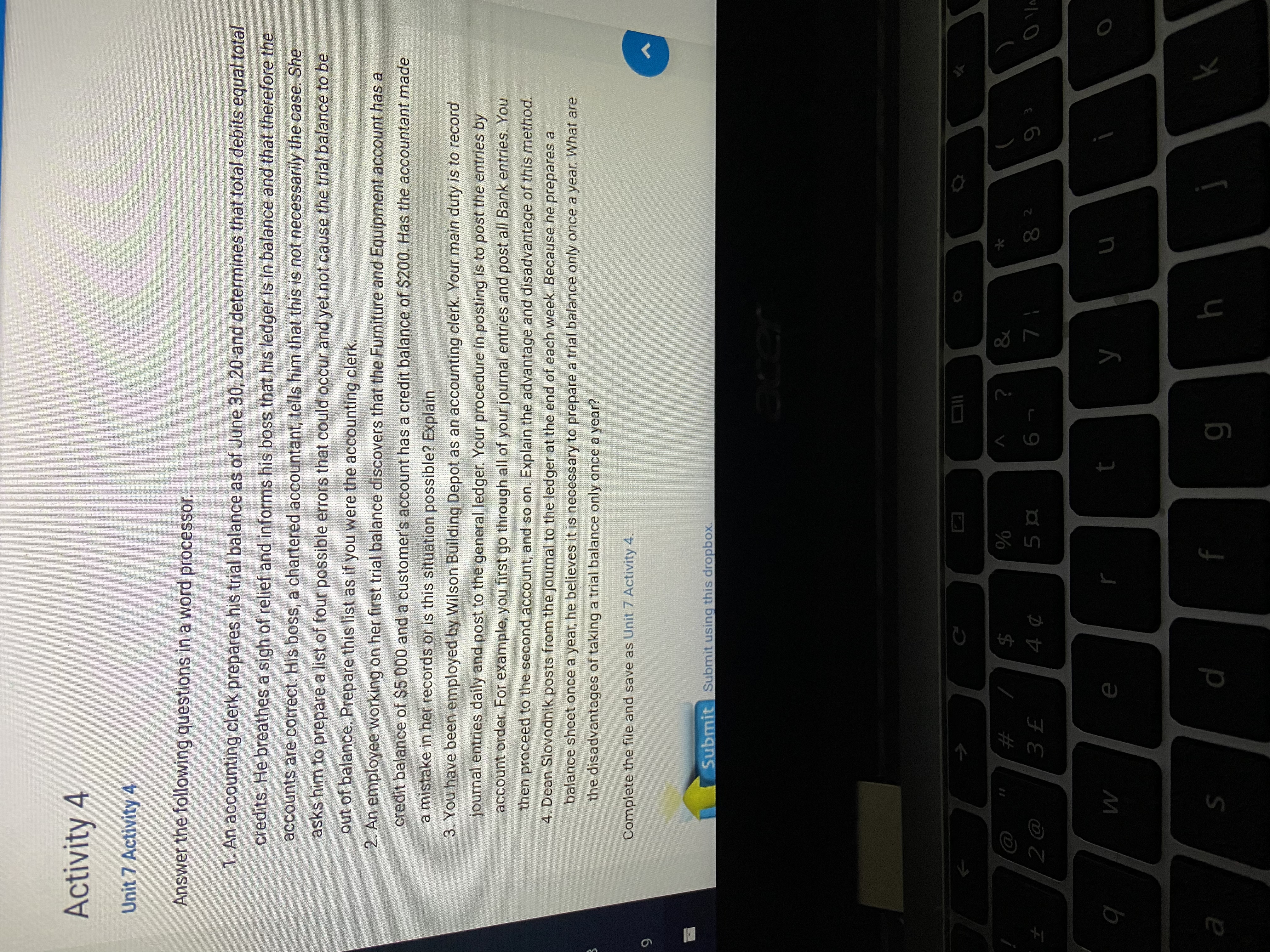 Please answer this in word processor format