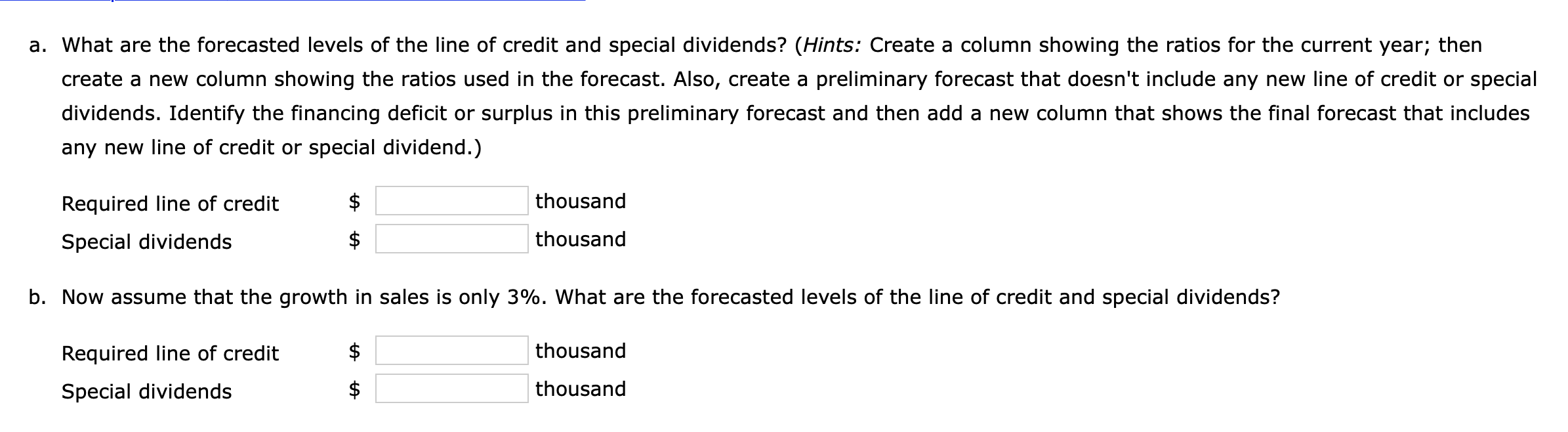 Start with the partial model in the file Chas P10
