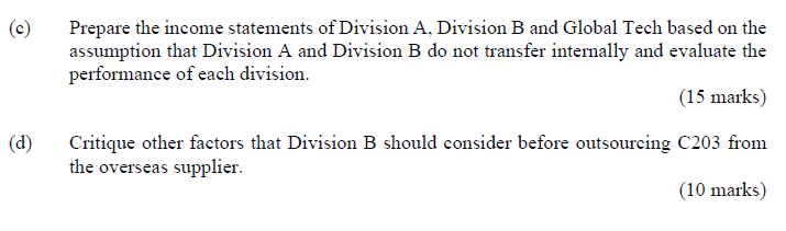 Question 1 Global Tech Ine. (Global Tech) is a