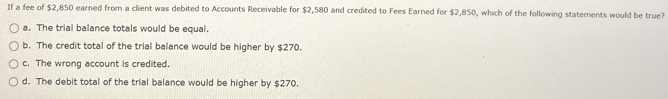 If a fee of $ 2 , 8 5 0 earned from a client was