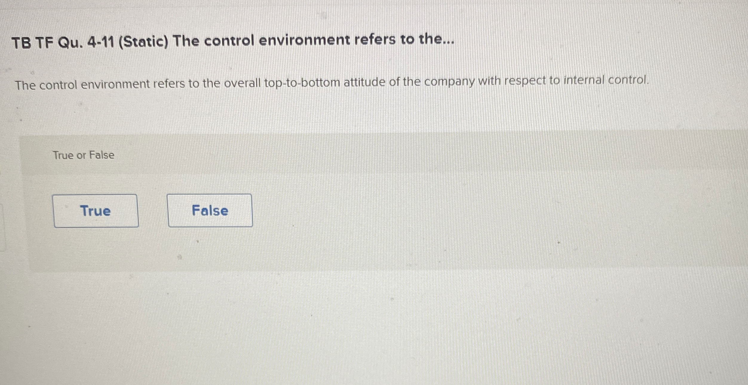 TB TF Qu . 4 - 1 1 ( Static ) The control